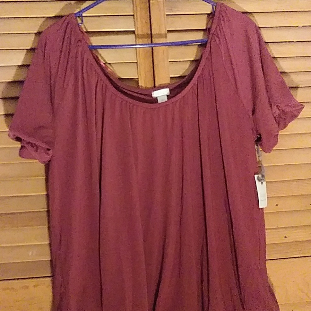 Burgundy Blouse